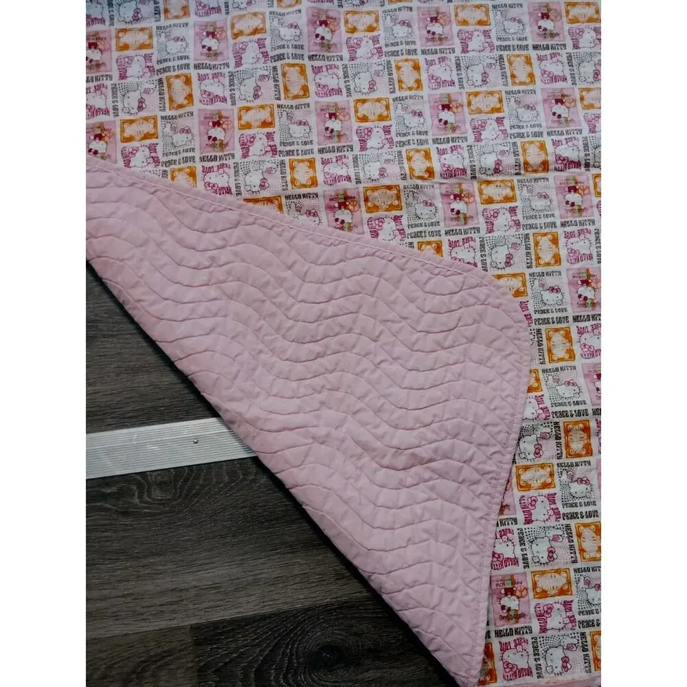 Hello Kitty Lap Blanket Coverlet Crib Blanket Pinks Purples 41